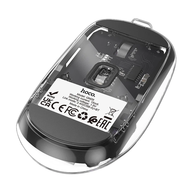 Бездротова миша Hoco GM29, 2.4G, компактна та ергономічна, чорна (785119) - Фото 2 Бездротова миша Hoco GM29, 2.4G, компактна та ергономічна, чорна (785119) - изображение 2