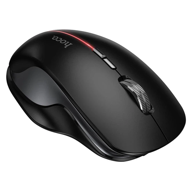 Компьютерная мышь Hoco беспроводная Bluetooth/2.4G с RGB-подсветкой, 7 кнопок, аккумуляторная, черная (GM40) - изображение 2