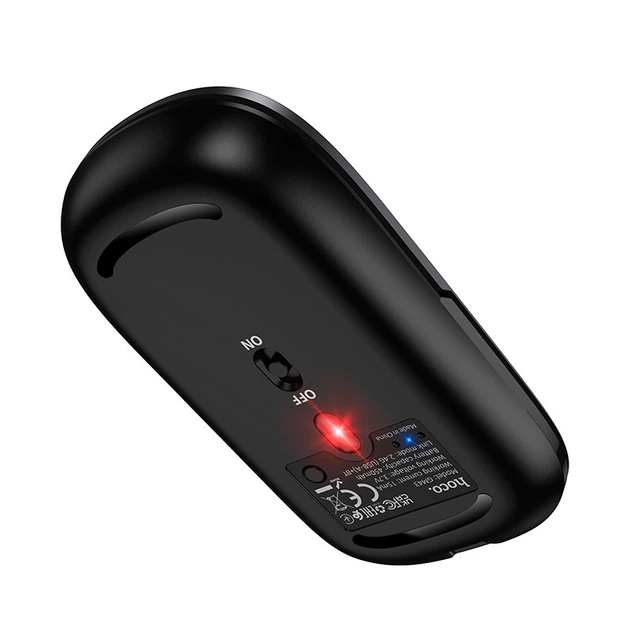 Бездротова миша Hoco GM43 з Bluetooth та 2.4G, 800-1600 DPI, 3 кнопки, чорна (789425) - изображение 5