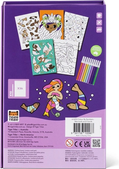Розмальовка за номерами Tiger Tribe Русалки 6-0293 (9341736100987) - зображення 3