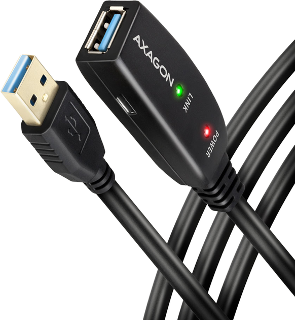 Адаптер Axagon ADR-310 USB 2.0 A-M/A-F 10 м (ADR-310) - Фото 1 Адаптер Axagon ADR-310 USB 2.0 A-M/A-F 10 м (ADR-310) - зображення 1