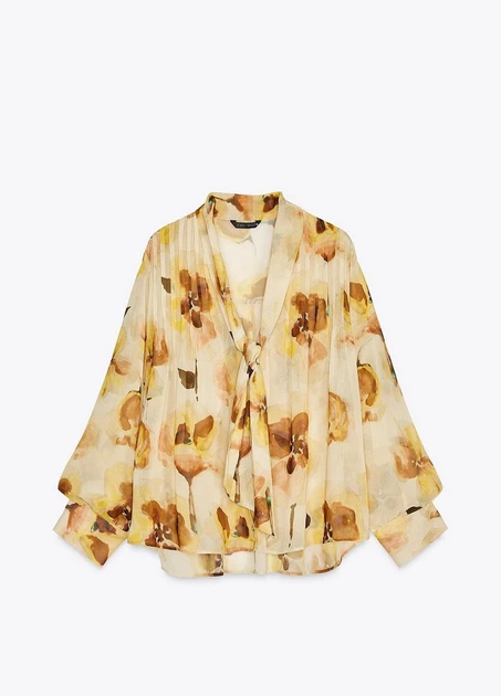 Блуза Zara 11265 Молочний M (1008) - Фото 3 Блуза Zara 11265 Молочний M (1008) - изображение 3