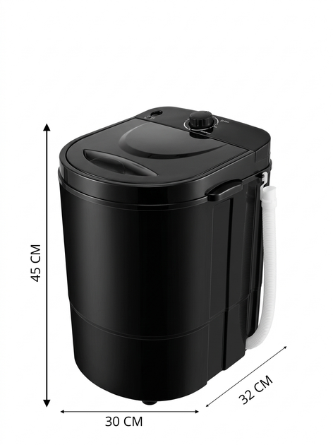Портативная мини стиральная машина Bergs WM-30 Black 3кг 260Вт - Фото 8 Портативная мини стиральная машина Bergs WM-30 Black 3кг 260Вт - изображение 8