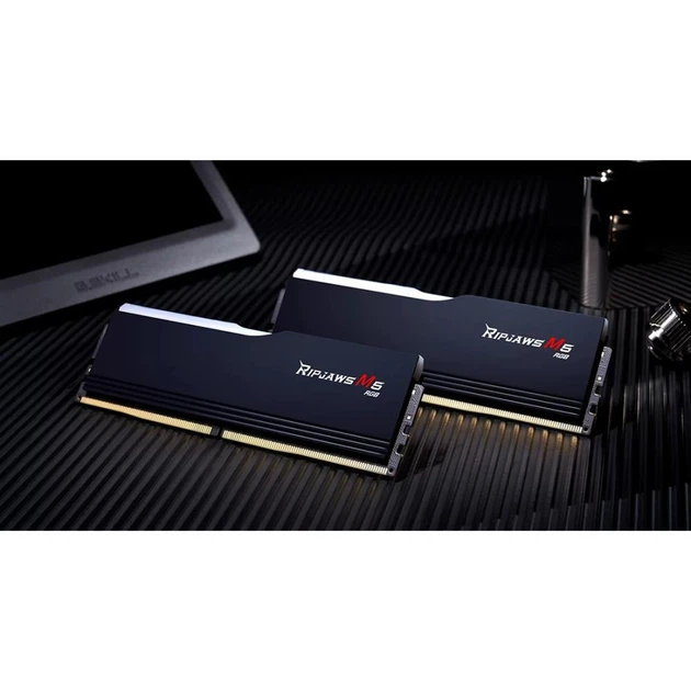Пам'ять для настільних комп'ютерів G.Skill 32 GB (2x16GB) DDR5 6000 MHz Ripjaws M5 RGB Black (F5-6000 - Фото 5 Пам'ять для настільних комп'ютерів G.Skill 32 GB (2x16GB) DDR5 6000 MHz Ripjaws M5 RGB Black (F5-6000 - зображення 5