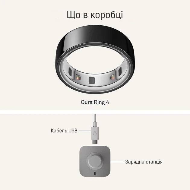 Смарт-кільце Oura Ring 4 Black Size 8 (JZ90-54144-08) - изображение 9