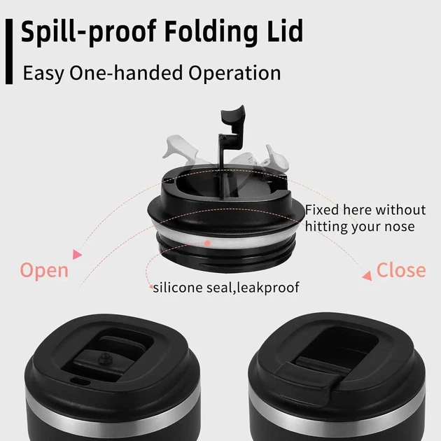 Термокружка MHW-3BOMBER Vacuum Coffee Mugs 360 мл Черная - Фото 4 Термокружка MHW-3BOMBER Vacuum Coffee Mugs 360 мл Черная - изображение 4