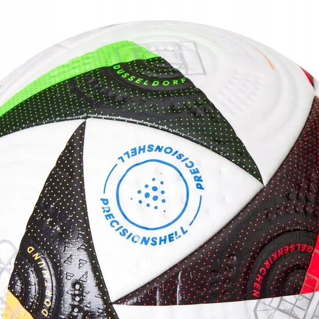 Футбольний м'яч Adidas Fussballliebe Euro 2024 OMB розмір 5, біло-чорний - Фото 6 Футбольний м'яч Adidas Fussballliebe Euro 2024 OMB розмір 5, біло-чорний - зображення 6
