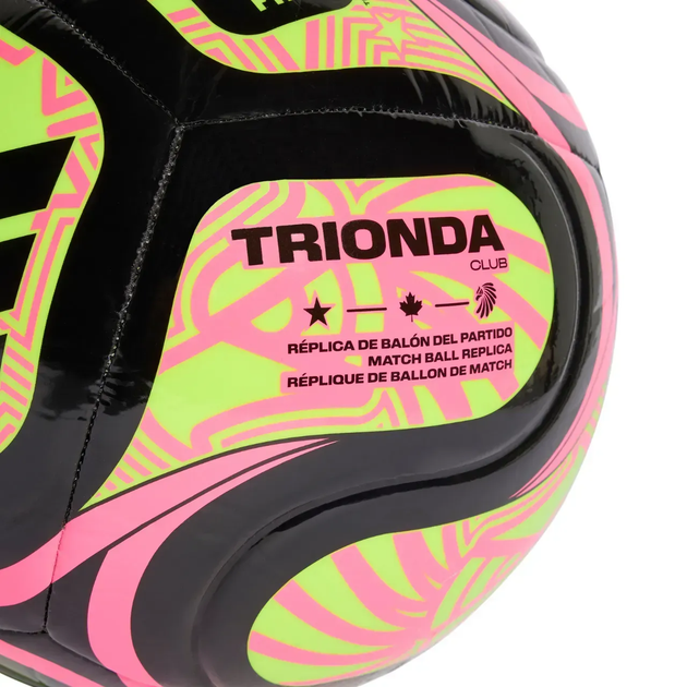 Футбольний м'яч Adidas FIFA World Cup 26 Trionda Club розмір 3, чорно-рожевий - изображение 3