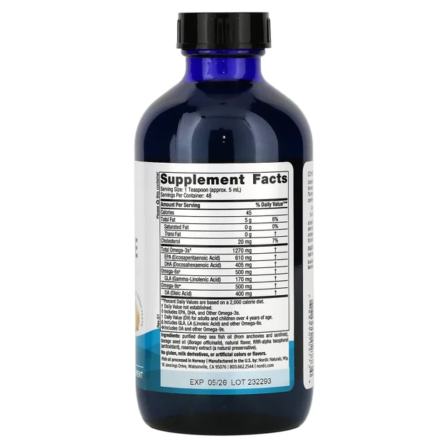 Омега 3-6-9 Nordic Naturals (Complete Omega) 237 мл зі смаком лимона (NOR-02773) - зображення 2
