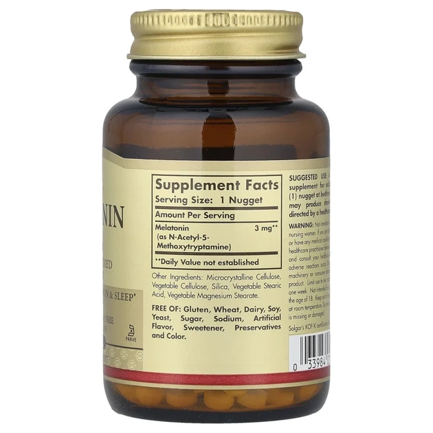 Мелатонін Solgar (Melatonin) 3 мг 120 жувальних таблеток (SOL-01935) - зображення 2