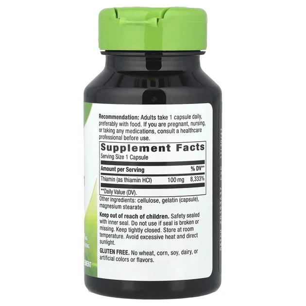 Вітамін B1 Nature's Way (Vitamin B1) 100 мг 100 капсул (NWY-40411) - изображение 2