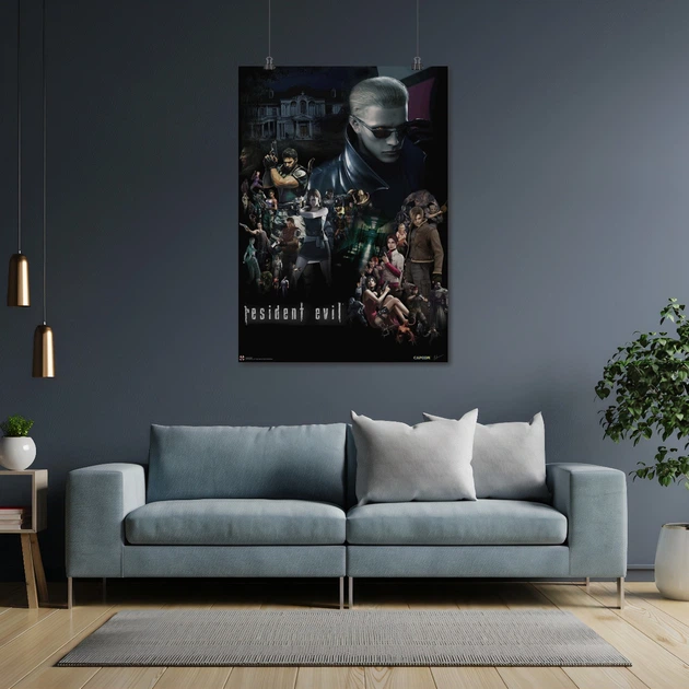 Постер Обитель зла, Resident Evil, персонажи игры, коллаж, A3 42×30 см (id3001) - изображение 5