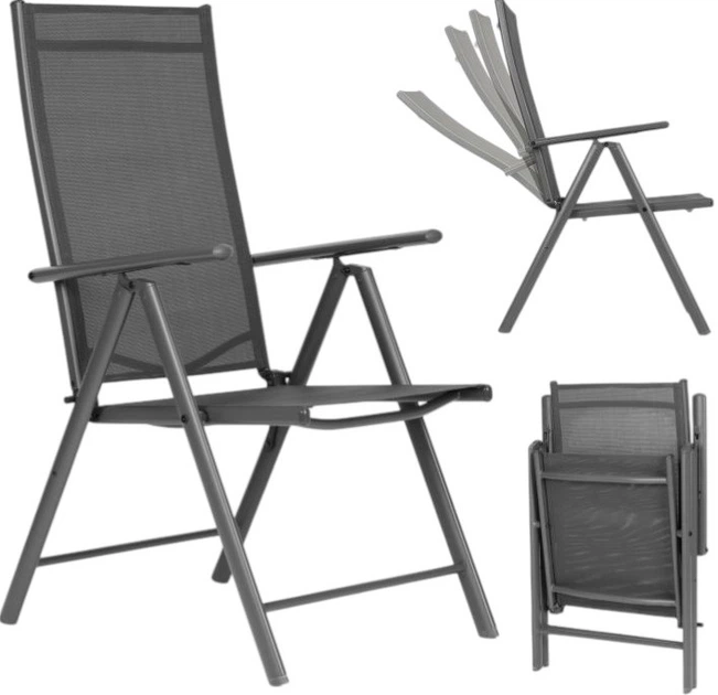 Krzesło ogrodowe ModernHome by Multistore WR1652-1-4 Szare - obraz 5