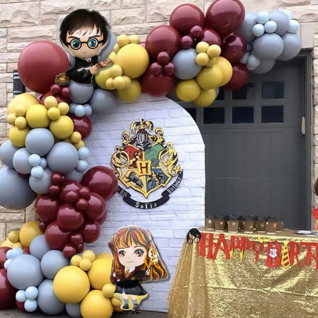 Набір 130 куль для фотозони Гаррі Поттер Привиди Гоґвортса з дабл стафф Жовтий і ретро кристал бургунді - Фото 1 Набір 130 куль для фотозони Гаррі Поттер Привиди Гоґвортса з дабл стафф Жовтий і ретро кристал бургунді - изображение 1