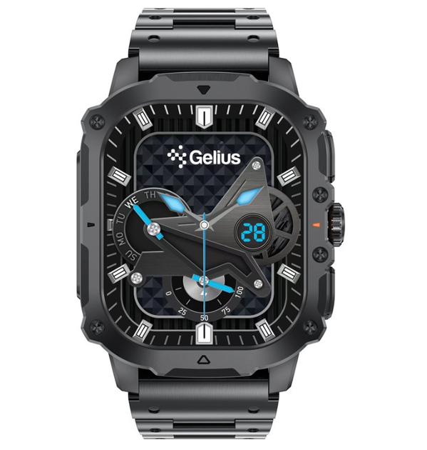 Смарт годинник Gelius Tactical Heavy (GP-SW016) Black Chrome - зображення 4
