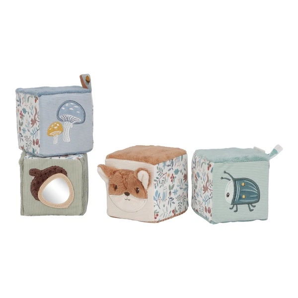 Zestaw zabawkowy Little Dutch 4 Miękkie kostki aktywizujące Forest Friends (LD8916) (8713291889163) - obraz 5