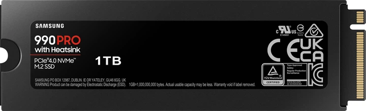 Накопичувач SSD Samsung M.2 1TB PCIe 4.0 990PRO+ радіатор - зображення 8