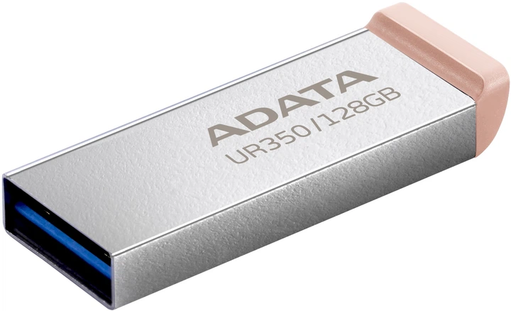 Флеш пам'ять USB Adata UR350 128GB USB3.2 Silver Brown (UR350-128G-RSR/BG) - зображення 2