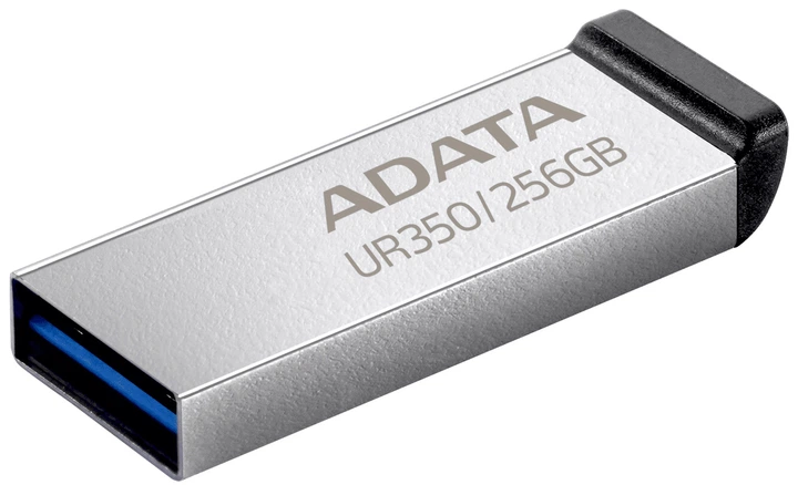 Флеш пам'ять USB Adata UR350 256GB USB3.2 Silver Black (UR350-256G-RSR/BK) - зображення 3