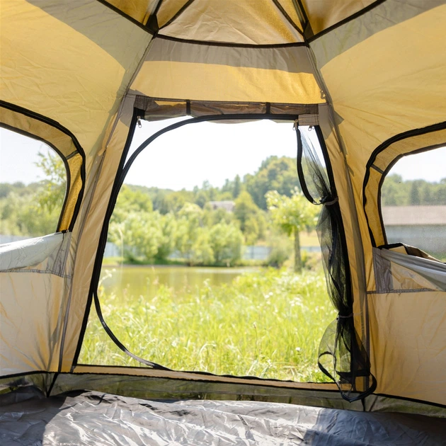 Палатка кемпинговая туристическая UFT Camping трехместная, автоматическая с тентом 240x210x130 см (LU-020) - изображение 8