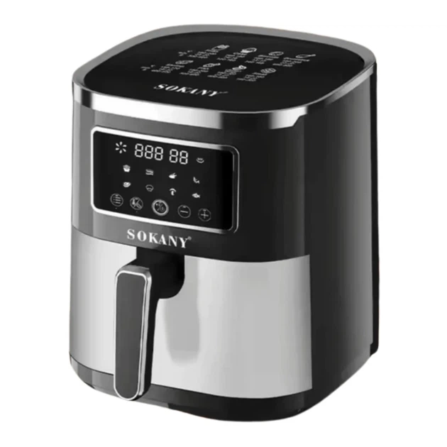 Аерофритюрниця Sokany SK-10052 7 л 1700W | Аерогриль без олії | Мультипіч з сенсорним керуванням | 8 програм, 80–200°C - изображение 7