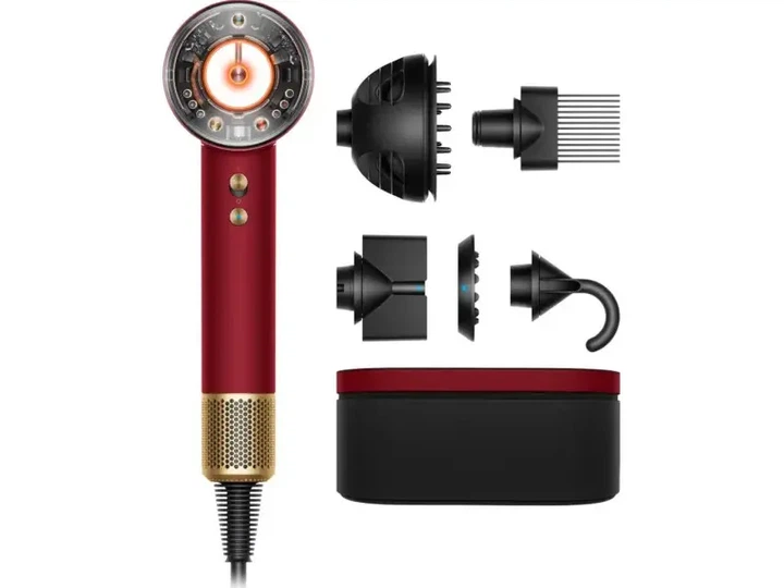 Dyson Supersonic HD16 Nural Straight+Wavy Red Velvet/Gold (493117-01)