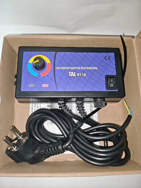 Регулятор обертів вентилятора TAL RT-18 500Вт 230В з плавним регулюванням швидкості - изображение 3