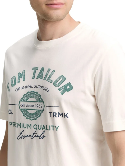 Футболка Tom Tailor LOGO TEE MEN'S T-SHIRT S Білий 1037735-10348 - изображение 3