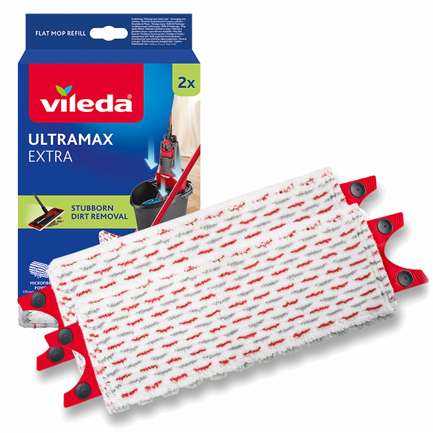 Насадки для швабри Vileda Ultramax Turbo, мікрофібра, комплект 2 шт - Фото 6 Насадки для швабри Vileda Ultramax Turbo, мікрофібра, комплект 2 шт - зображення 6
