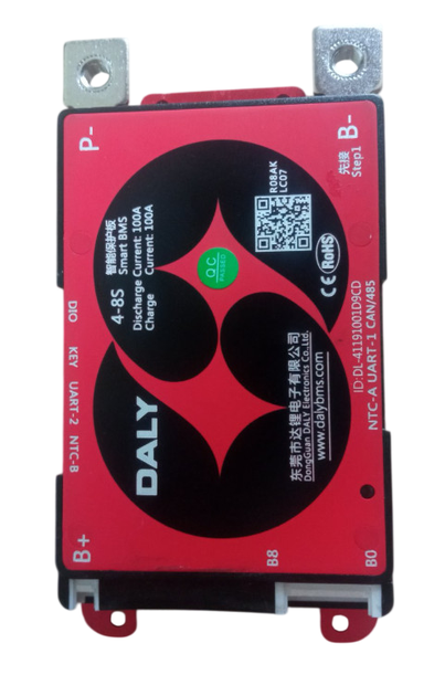 Контролер Smart BMS (плата захисту) DALY 4-8S LiFePo4 / 4-7S li-ion / 6-8S LTO 100A RS485 / CAN / UART / Bluetooth - Фото 1 Контролер Smart BMS (плата захисту) DALY 4-8S LiFePo4 / 4-7S li-ion / 6-8S LTO 100A RS485 / CAN / UART / Bluetooth - изображение 1