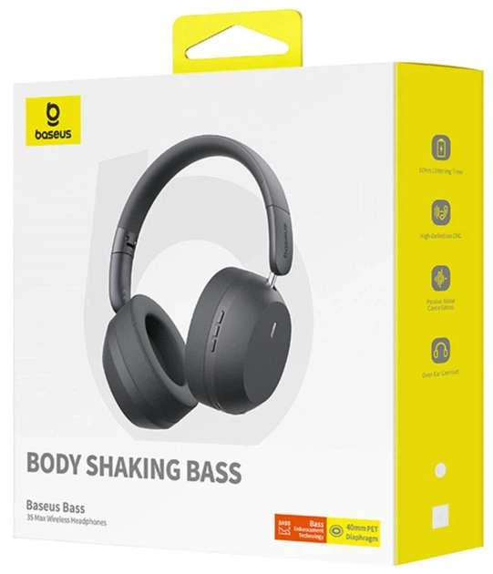 Навушники бездротові Baseus Bass 35 Max Wireless Headphones (A00070800821-00) - Фото 7 Навушники бездротові Baseus Bass 35 Max Wireless Headphones (A00070800821-00) - зображення 7