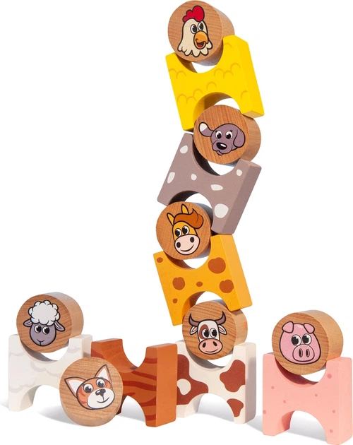 Zabawka Eichhorn drewniana wieża konstrukcyjna: wesoła farma 14 elementów 5632654 (4003046005783) - Zdjęcie 6 Zabawka Eichhorn drewniana wieża konstrukcyjna: wesoła farma 14 elementów 5632654 (4003046005783) - obraz 6