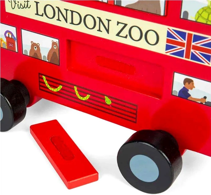 Іграшка-каталка Bigjigs Toys лондонський автобус 3000044 (691621850374) - Фото 4 Іграшка-каталка Bigjigs Toys лондонський автобус 3000044 (691621850374) - зображення 4