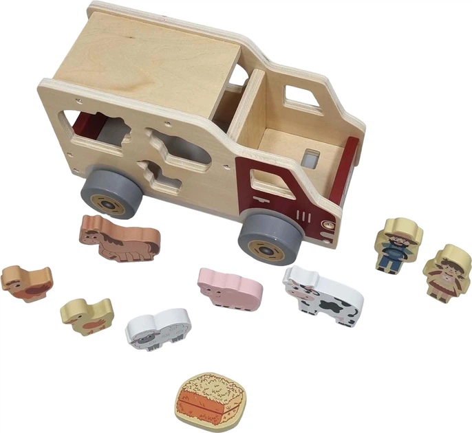 Zabawka Playwood drewniany sorter-samochód ze zwierzętami 10 elementów 2490413 (4894060608957) - Zdjęcie 5 Zabawka Playwood drewniany sorter-samochód ze zwierzętami 10 elementów 2490413 (4894060608957) - obraz 5