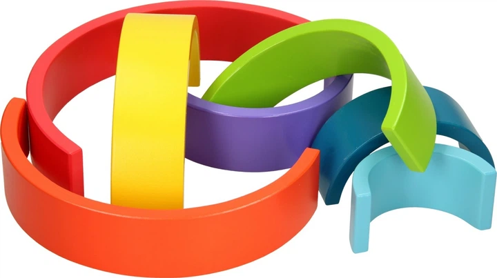 Zabawka Joueco drewniana tęcza do układania 7 elementów 2520310 (8711866800810) - Zdjęcie 3 Zabawka Joueco drewniana tęcza do układania 7 elementów 2520310 (8711866800810) - obraz 3