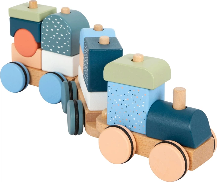 Іграшка Small Foot Дерев'яний кольоровий навчальний потяг Arctic 16 елементів 5410841 (4020972124494) - зображення 2
