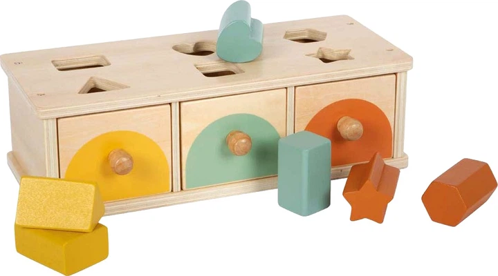 Zabawka Small Foot drewniany sorter montessori z szufladami 10 elementów 5420186 (4020972127464) - obraz 2