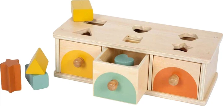 Zabawka Small Foot drewniany sorter montessori z szufladami 10 elementów 5420186 (4020972127464) - obraz 3