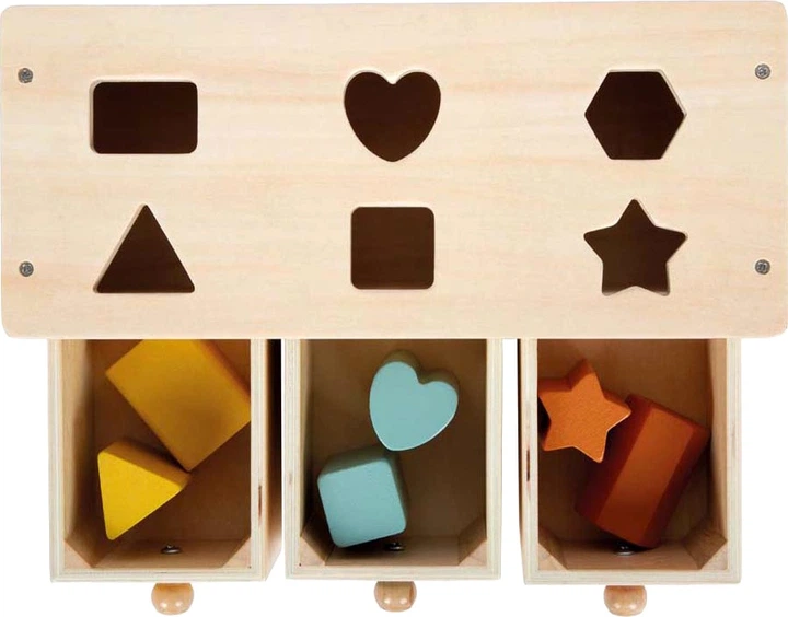 Zabawka Small Foot drewniany sorter montessori z szufladami 10 elementów 5420186 (4020972127464) - obraz 5