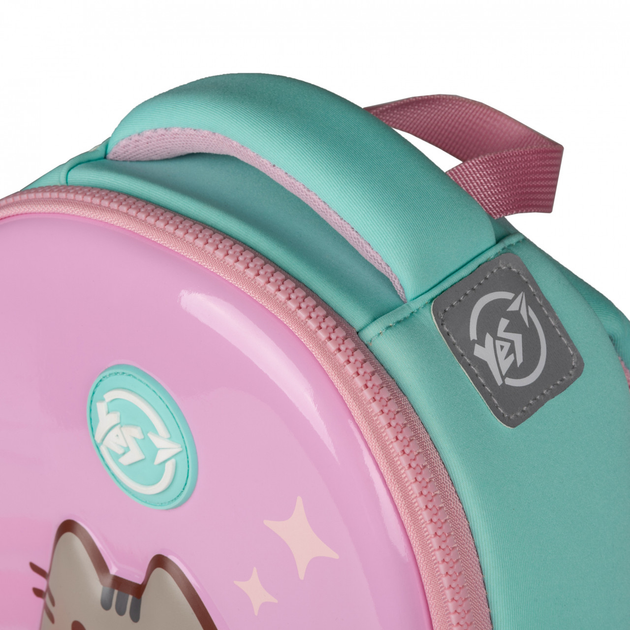 Дитячий дошкільний рюкзак для дівчаток 25х20х9см YES K-33 Pusheen 559758 рожевий/бірюзовий - зображення 8
