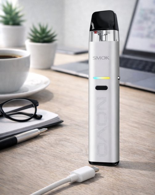 Многоразовая pod система Smok Novo Eco Silver вейп до 30 Вт электронная сигарета 1000 мАч смок ново эко серебристая - изображение 3