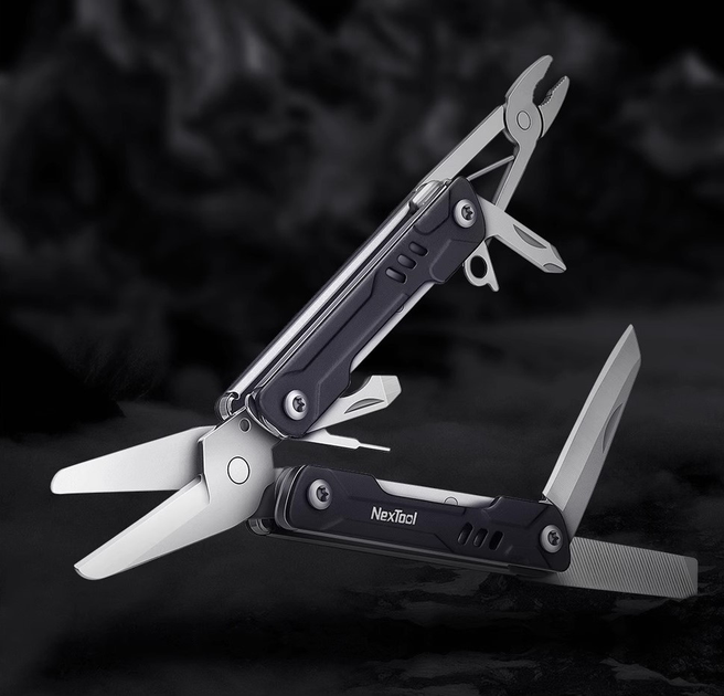Мультитул NexTool Mini Sailor (Scissors Version) NE20237 10 в 1 складной мини инструмент универсальный карманный с ножницами ножом плоскогубцами отвертками EDC разборный для повседневного использования путешествий ремонта - изображение 10