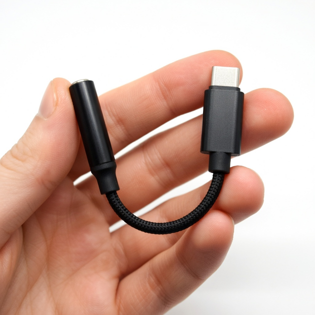 Аудіо-перехідник USB-C на Mini-jack 3.5 мм для смартфонів Black, адаптер AUX 3.5 мм під дротові навушники, аудіокабель для Samsung / Xiaomi / iPhone / Pixel / Huawei / OnePlus - зображення 9