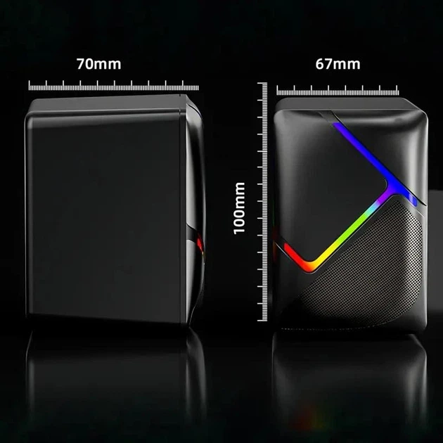 Комп'ютерні колонки Jedel S-526 6W провідні акустичні 2.0 USB AUX підключення LED підсвічування Чорні - зображення 8