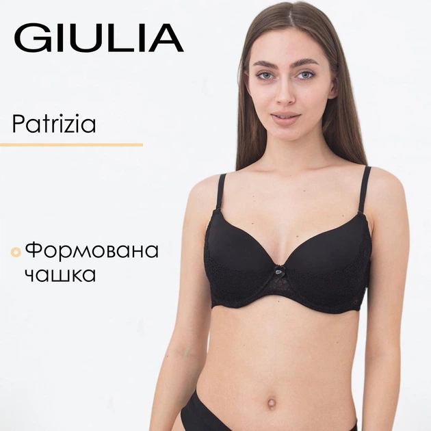 Бюстгальтер с формованной чашкой Giulia Patrizia 1133/21 85C Black, женский классический, с кружевом - Фото 1 Бюстгальтер с формованной чашкой Giulia Patrizia 1133/21 85C Black, женский классический, с кружевом - изображение 1