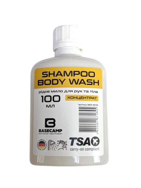 Рідке мило для рук та тіла BaseCamp Shampoo Body Wash 100 мл - Фото 1 Рідке мило для рук та тіла BaseCamp Shampoo Body Wash 100 мл - изображение 1