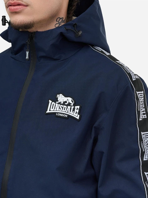 Вітровка чоловіча Lonsdale OUSTON 117889-3512 M Navy/Black/White (4070376000405) - изображение 2
