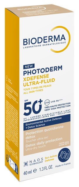 Тональный ультрафлюид Bioderma XDefense SPF50+ тон 01 40мл - изображение 3