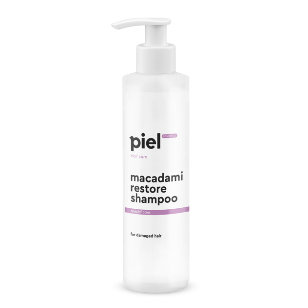 Відновлюючий шампунь Piel cosmetics для пошкодженого волосся Macadami Restore Shampoo mini 250 мл - Фото 1 Відновлюючий шампунь Piel cosmetics для пошкодженого волосся Macadami Restore Shampoo mini 250 мл - зображення 1