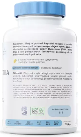 Olej rybny Osavi Omega-3 Extra 1300 mg 180 kapsułek miękkich (5904139922750) - obraz 3